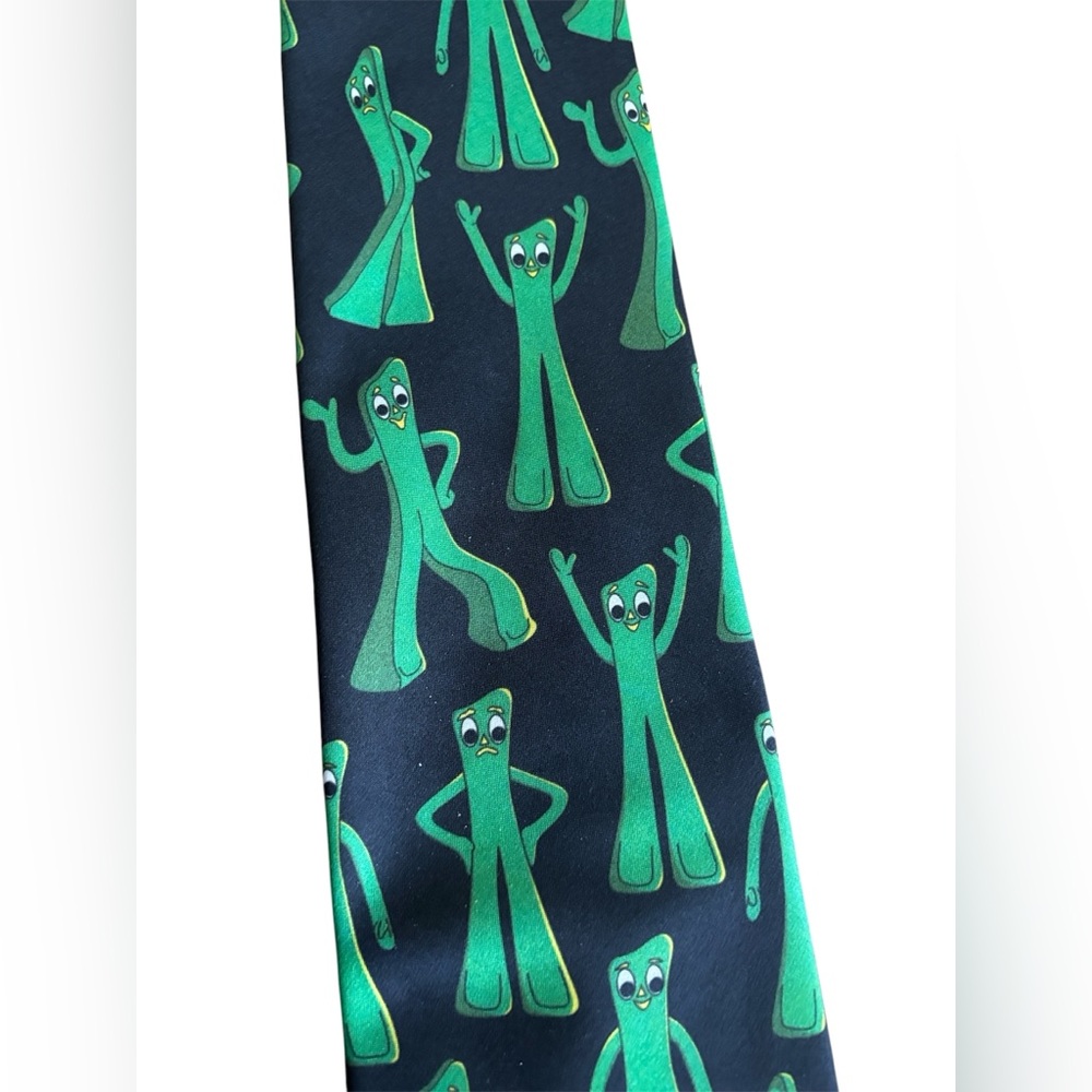 Gumby Green and Black Necktie 60 inches